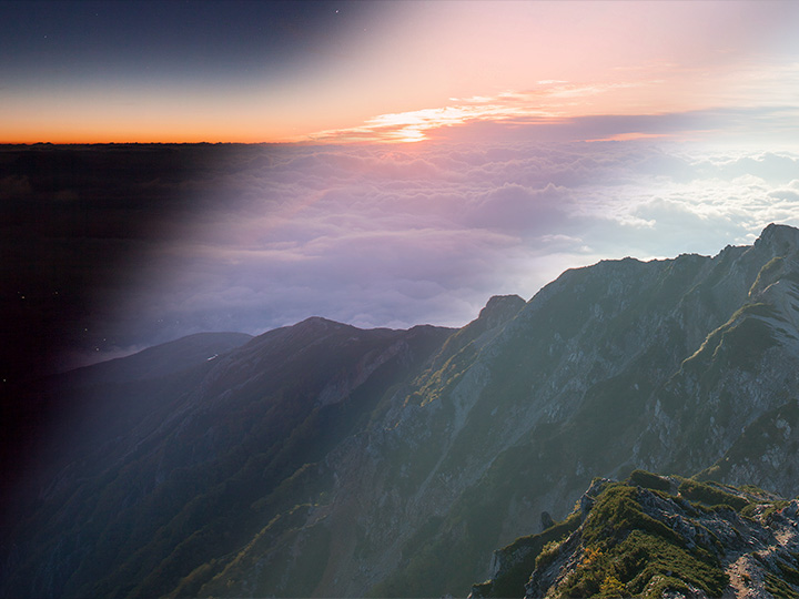 唐松岳パノラマ展望図