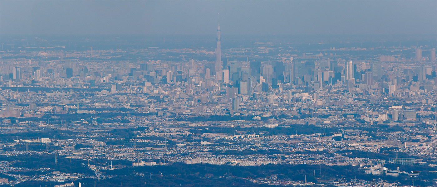丹沢大山から超望遠撮影