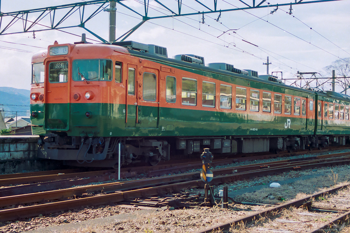 165系 原色 - 1991年 御殿場線経由回送 -