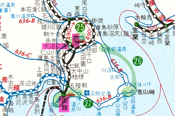 函館本線路線図